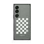 プレミアムスクエアケース［ Racing checkered flag White - レーシングチェッカーフラッグ ホワイト ］