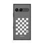 プレミアムスクエアケース［ Racing checkered flag White - レーシングチェッカーフラッグ ホワイト ］