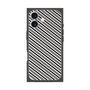プレミアムスクエアケース［ Small Stripe - Gray × Black ］