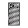 プレミアムスクエアケース［ Small Stripe - Gray × Black ］