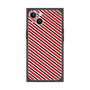 プレミアムスクエアケース［ Small Stripe - Red × Black ］