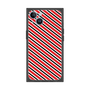 プレミアムスクエアケース［ Small Stripe - Red × Black ］