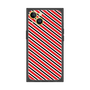 プレミアムスクエアケース［ Small Stripe - Red × Black ］