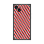 プレミアムスクエアケース［ Small Stripe - Red × Black ］