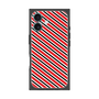 プレミアムスクエアケース［ Small Stripe - Red × Black ］