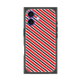 プレミアムスクエアケース［ Small Stripe - Red × Black ］