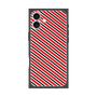 プレミアムスクエアケース［ Small Stripe - Red × Black ］