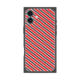 プレミアムスクエアケース［ Small Stripe - Red × Black ］