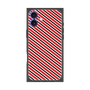 プレミアムスクエアケース［ Small Stripe - Red × Black ］