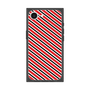 プレミアムスクエアケース［ Small Stripe - Red × Black ］