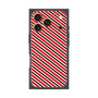 プレミアムスクエアケース［ Small Stripe - Red × Black ］