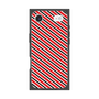 プレミアムスクエアケース［ Small Stripe - Red × Black ］