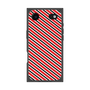 プレミアムスクエアケース［ Small Stripe - Red × Black ］