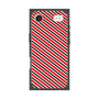プレミアムスクエアケース［ Small Stripe - Red × Black ］
