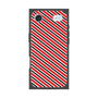 プレミアムスクエアケース［ Small Stripe - Red × Black ］