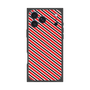 プレミアムスクエアケース［ Small Stripe - Red × Black ］
