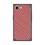 プレミアムスクエアケース［ Small Stripe - Red × Black ］