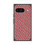 プレミアムスクエアケース［ Small Stripe - Red × Black ］