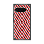プレミアムスクエアケース［ Small Stripe - Red × Black ］