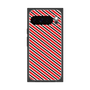 プレミアムスクエアケース［ Small Stripe - Red × Black ］