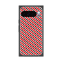 プレミアムスクエアケース［ Small Stripe - Red × Black ］