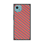 プレミアムスクエアケース［ Small Stripe - Red × Black ］