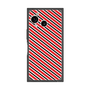 プレミアムスクエアケース［ Small Stripe - Red × Black ］
