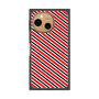 プレミアムスクエアケース［ Small Stripe - Red × Black ］