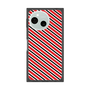 プレミアムスクエアケース［ Small Stripe - Red × Black ］
