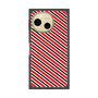 プレミアムスクエアケース［ Small Stripe - Red × Black ］