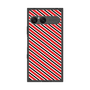 プレミアムスクエアケース［ Small Stripe - Red × Black ］