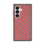 プレミアムスクエアケース［ Small Stripe - Red × Black ］