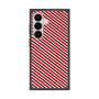 プレミアムスクエアケース［ Small Stripe - Red × Black ］