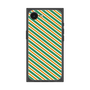 プレミアムスクエアケース［ Small Stripe - Green × Orange ］