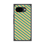 プレミアムスクエアケース［ Small Stripe - Green × Orange ］