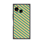 プレミアムスクエアケース［ Small Stripe - Green × Orange ］