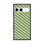 プレミアムスクエアケース［ Small Stripe - Green × Orange ］
