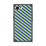 プレミアムスクエアケース［ Small Stripe - Navy × Green ］