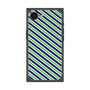 プレミアムスクエアケース［ Small Stripe - Navy × Green ］