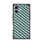 プレミアムスクエアケース［ Small Stripe - Navy × Green ］