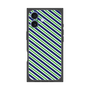 プレミアムスクエアケース［ Small Stripe - Navy × Green ］