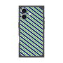 プレミアムスクエアケース［ Small Stripe - Navy × Green ］