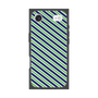 プレミアムスクエアケース［ Small Stripe - Navy × Green ］