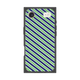 プレミアムスクエアケース［ Small Stripe - Navy × Green ］