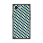 プレミアムスクエアケース［ Small Stripe - Navy × Green ］