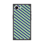 プレミアムスクエアケース［ Small Stripe - Navy × Green ］