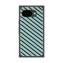 プレミアムスクエアケース［ Small Stripe - Navy × Green ］