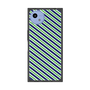 プレミアムスクエアケース［ Small Stripe - Navy × Green ］