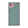 プレミアムスクエアケース［ Small Stripe - Navy × Green ］