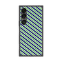 プレミアムスクエアケース［ Small Stripe - Navy × Green ］